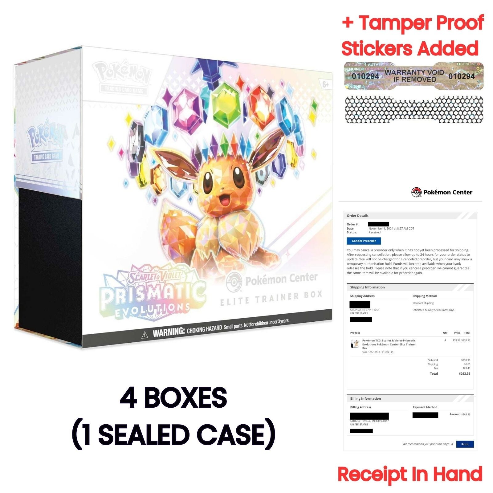 PREORDER 4 Pokemon Center Prismatic Evolutions Elite Trainer PREORDER 4 Pokemon Center Prismatic Evolutions Elite Trainer