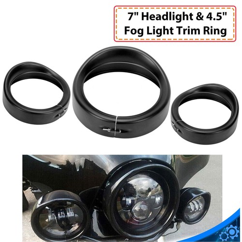 7 Кольцо для отделки фар 4,5 Ободок противотуманной фары для Harley Dyna Road King Softail