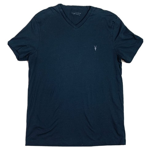 AllSaints T-Shirt Women Size Large Black Short Sleeve Tonic V Neck Logo |  eBay