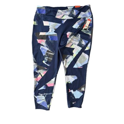 Zelos women s Plus Size Performance Exercise Leggings Blue Collage size 3X NWT