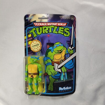Leonardo 2023 3.75'' TMNT Teenage Mutant Ninja Turtles ReAction Super 7 MOC