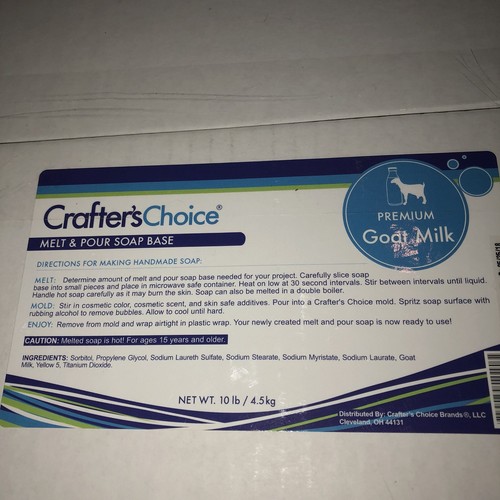 10 LBS Crafters Choice Premium GOAT'S MILK MELT & POUR SOAP BASE