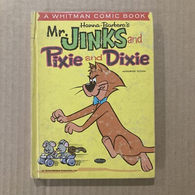 Jinks & Pixie & Dixie Whitman Hardback Comic 1962 Hardback RARE VTG BOOK