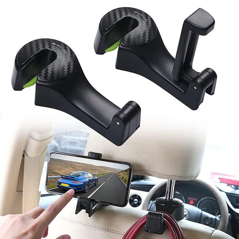 2pcCar Back Seat Truck Hook Phone Holder Bag Toy Drink Headrest Hanger Auto Clip