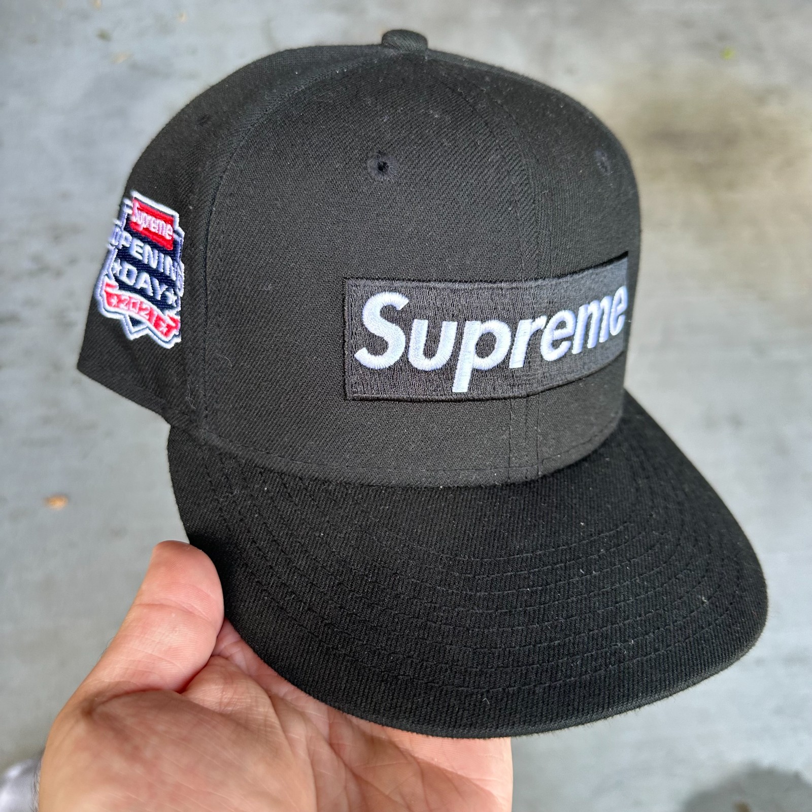 帽子 supreme NEW ERA Opening Day 7 3/8 21AW NWT SUPREME NEW ERA Box Logo Opening Day 2021 Grape Icy uv