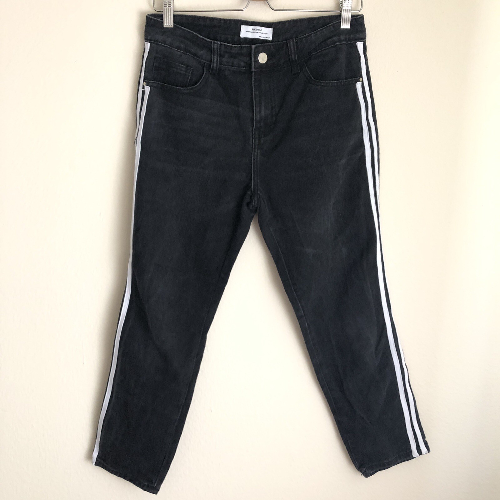 Джинсы Redial Black Wash Side Stripe 