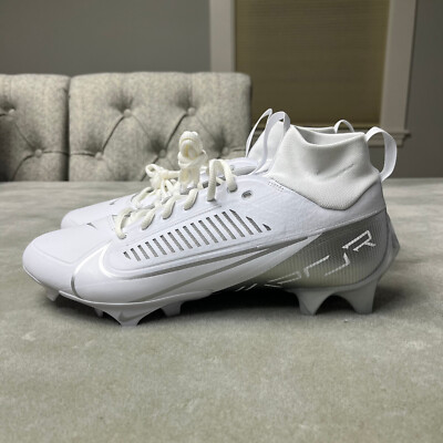 Nike Vapor Edge Pro 360 2 White Metallic Silver Football Cleats Men s Size 9-14