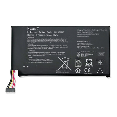 3.7V 4325mAh Replacement Li-Polymer Battery For Google ASUS Nexus 7 C11-ME370T