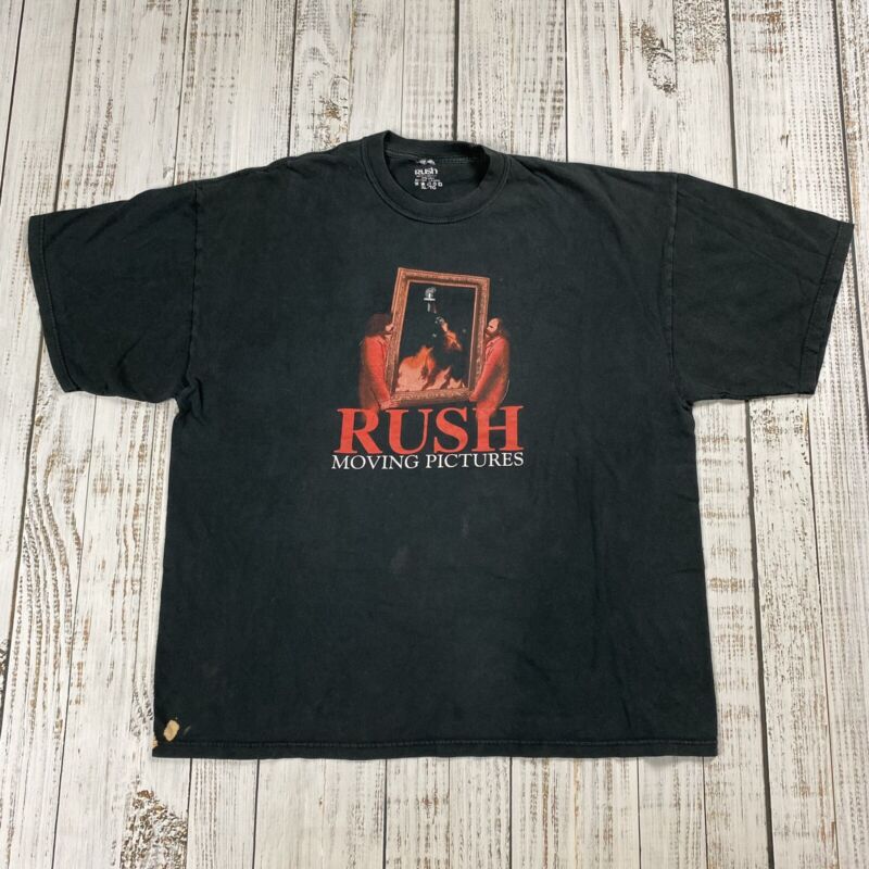 RUSH OFFICIAL MOVING PICTURES TOUR SHIRT DOUBLE SIDED GRAPHIC BLACK T-SHIRT RARE