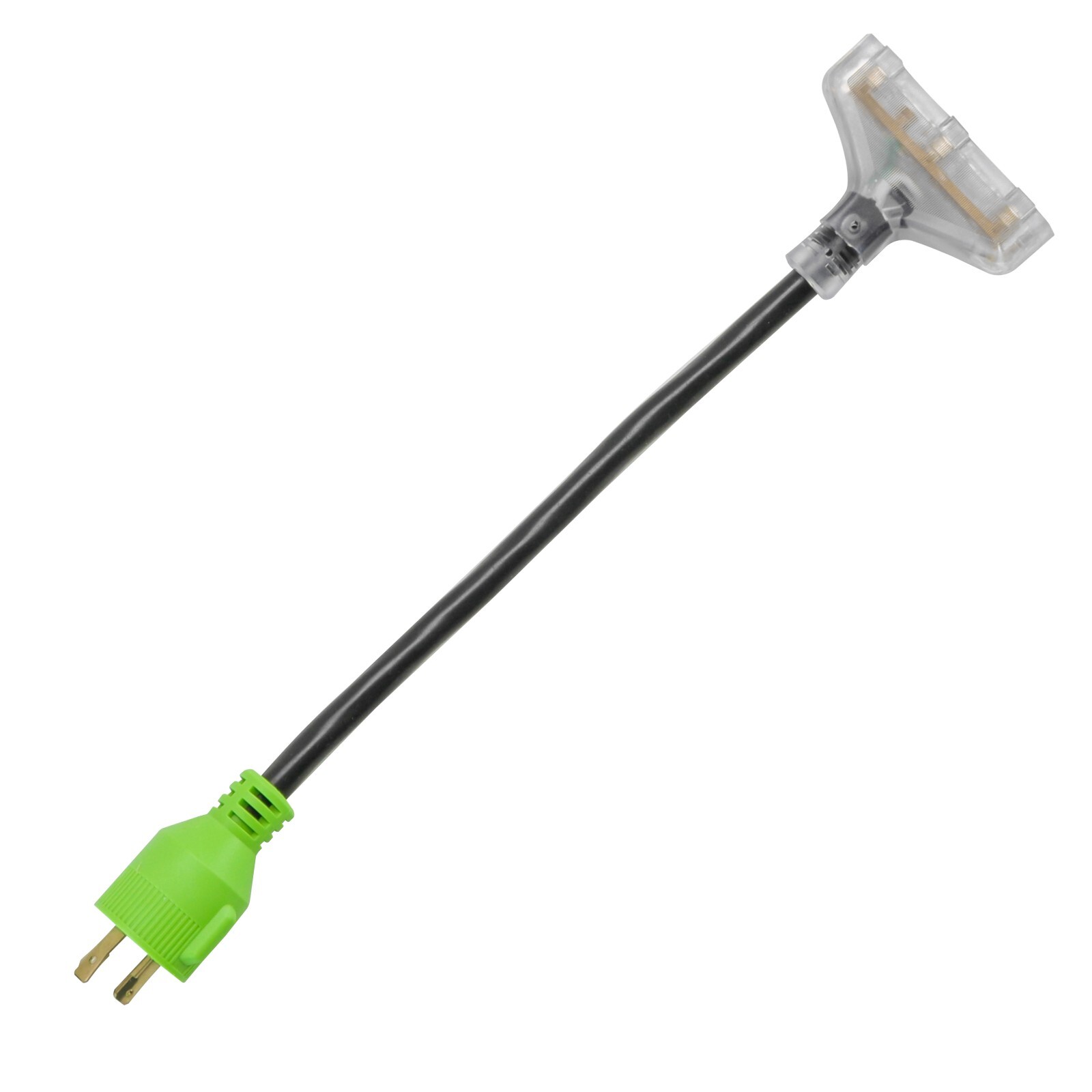 Leisure Cords L14-30P to (3) 5-15R Generator Cord adapter 30 amp to 15 amp 18"