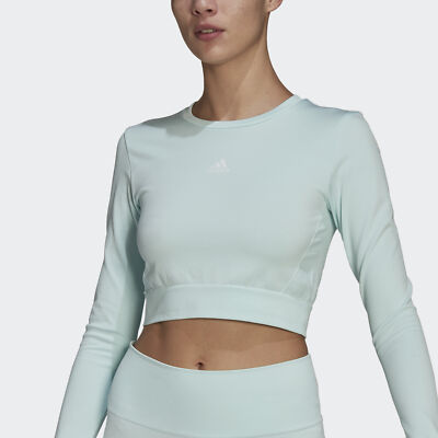 

Adidas AEROKNIT Бесшовная облегающая укороченная футболка для женщин