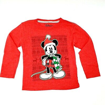 Disney Mickey Mouse Kids Christmas Shirt Size 3T New