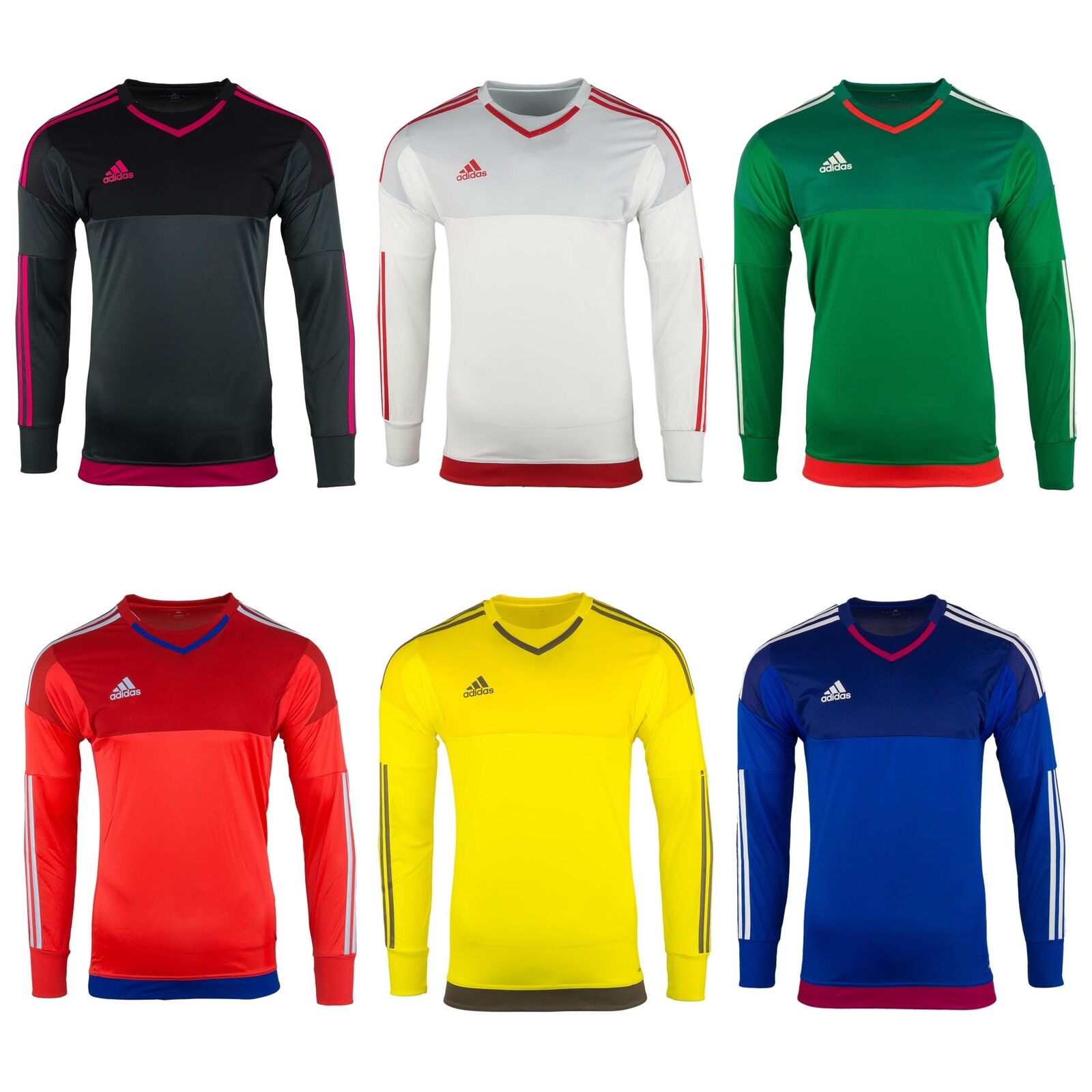 adidas adizero GK Torwarttrikot 3-Stripe Herren Fußball Torwart Trikot langarm