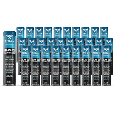 TRIAX Atlas 600 Grease, Full Synthetic High Temp NLGI-2, 14 Oz (30 Tube Pack)