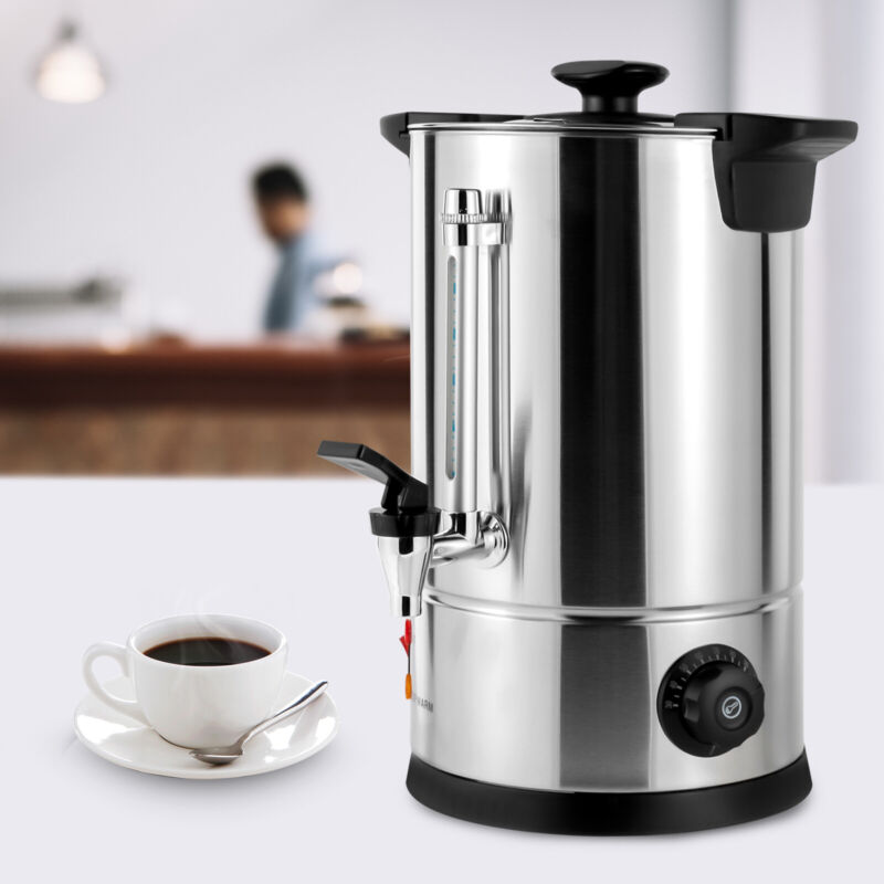 Commercial Catering Hot Water Boiler Tea Urn 8L Stainless Steel Thermostable