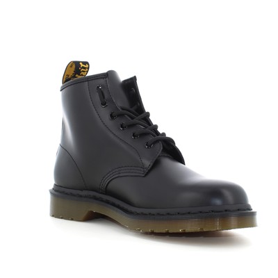 Pre-owned Dr. Martens' Dr. Martens A23us Unisex Amphibian 24255001 101 Smooth In Black