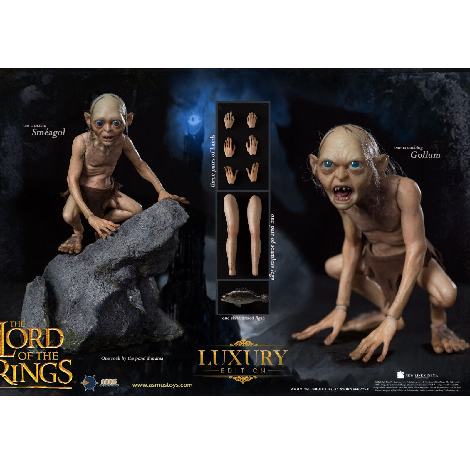 Asmus Toys Gollum Sméagol The Lord of The Rings LOTR030lux 1 Asmus Toys Gollum Sméagol The Lord of The Rings LOTR030lux 1