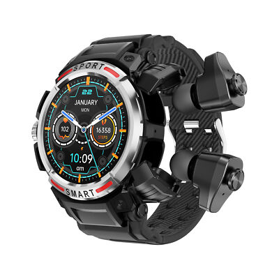 Smart Watch with Earpiece Bluetooth Music Smartwatch Waterproof Fitness Tracker