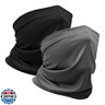 WOXVM 2 Pack Neck Gaiter Face Mask Breathable Sun Cooling Balaclava Versatile Bandana Tube Neck Scarf Gator Face Cover Summer UV Protection Headwear for Men Women Outdoor Sports