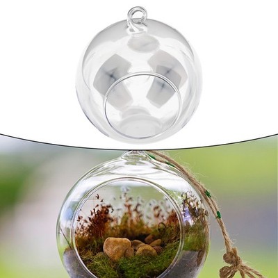 Jardin Maison Boule de Verre en Suspension Fleur Vase Décoration Fête Plat Sol