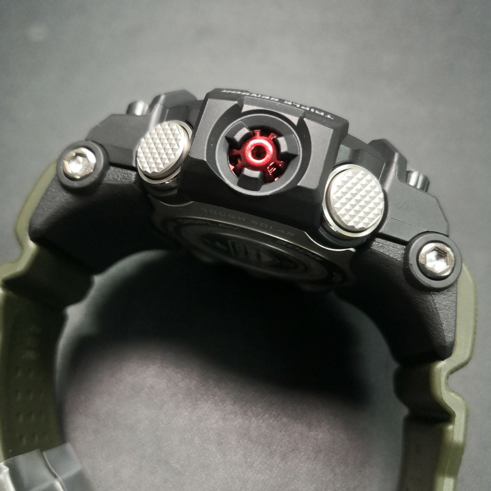 Pre-owned Casio Gwg-1000-1a3 G-shock Mudmaster Solar Triple Sensor Multiband 6 Men's Watch