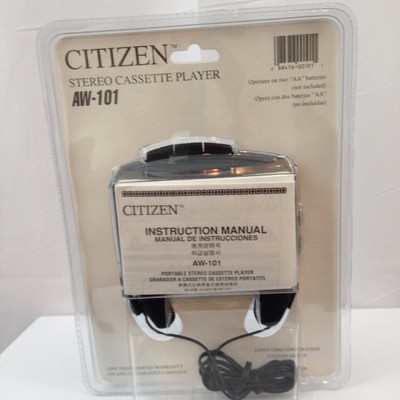 Citizen Flexstar Stereo Cassette Player With Headphones & Bass Boost NEW