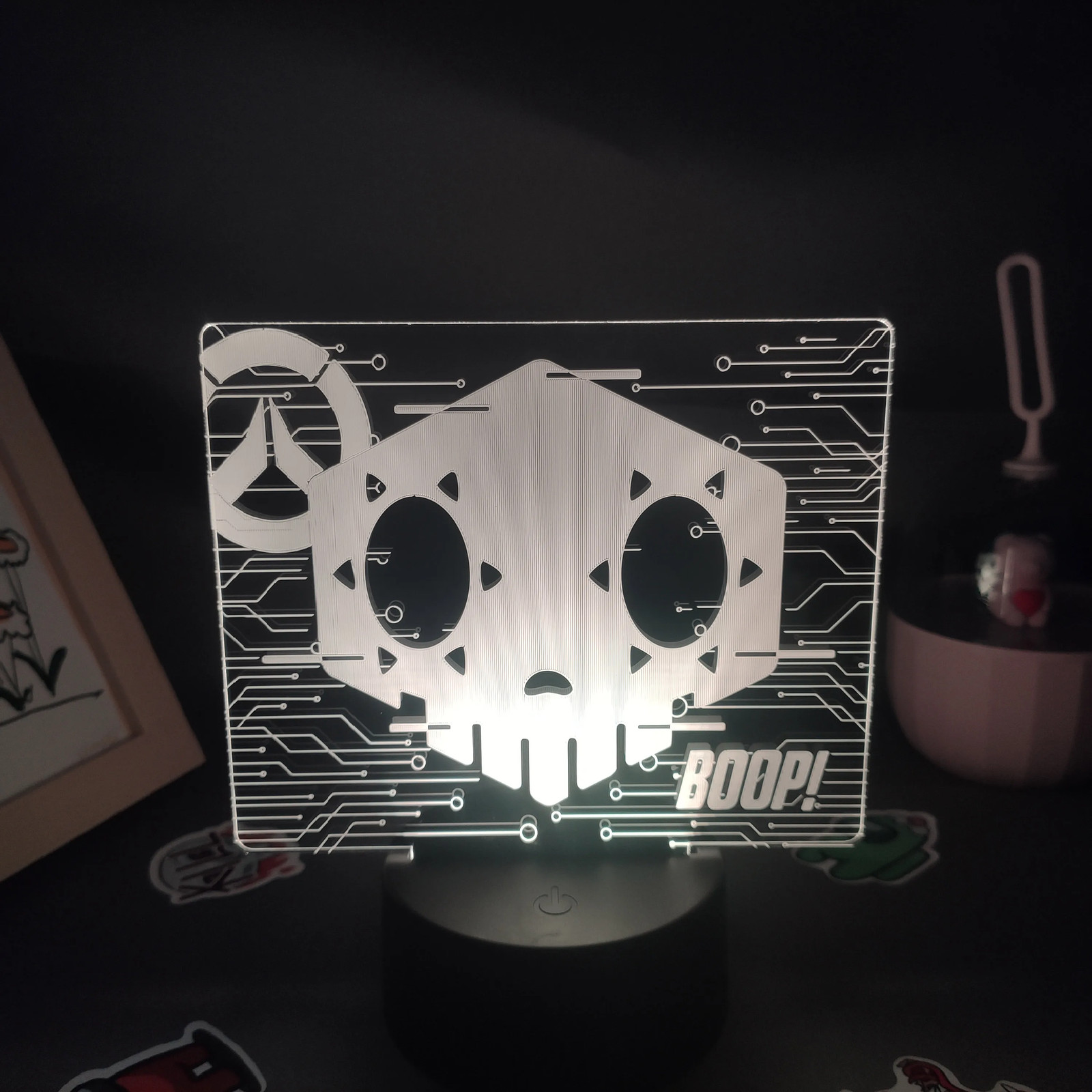 Overwatch Game Figure Sombra Olivia Colomar Lamp Led RGB Night Light Collectible