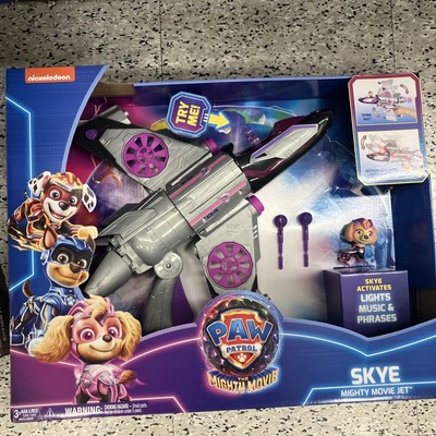 PAW Patrol: The Mighty Movie, Transforming Jet with Lights, Sounds & Skye Figure