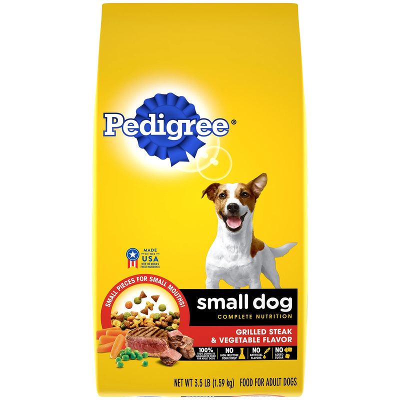 Small Dog Complete Nutrition Adult Dry Dog Food Grilled Steak and Vegetable Flav