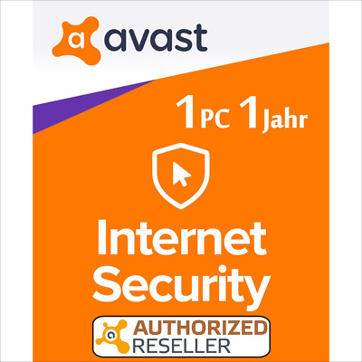 Avast Internet Security 1 PC 1 Jahr 2024 Vollversion/Upgrade Antivirus Premium