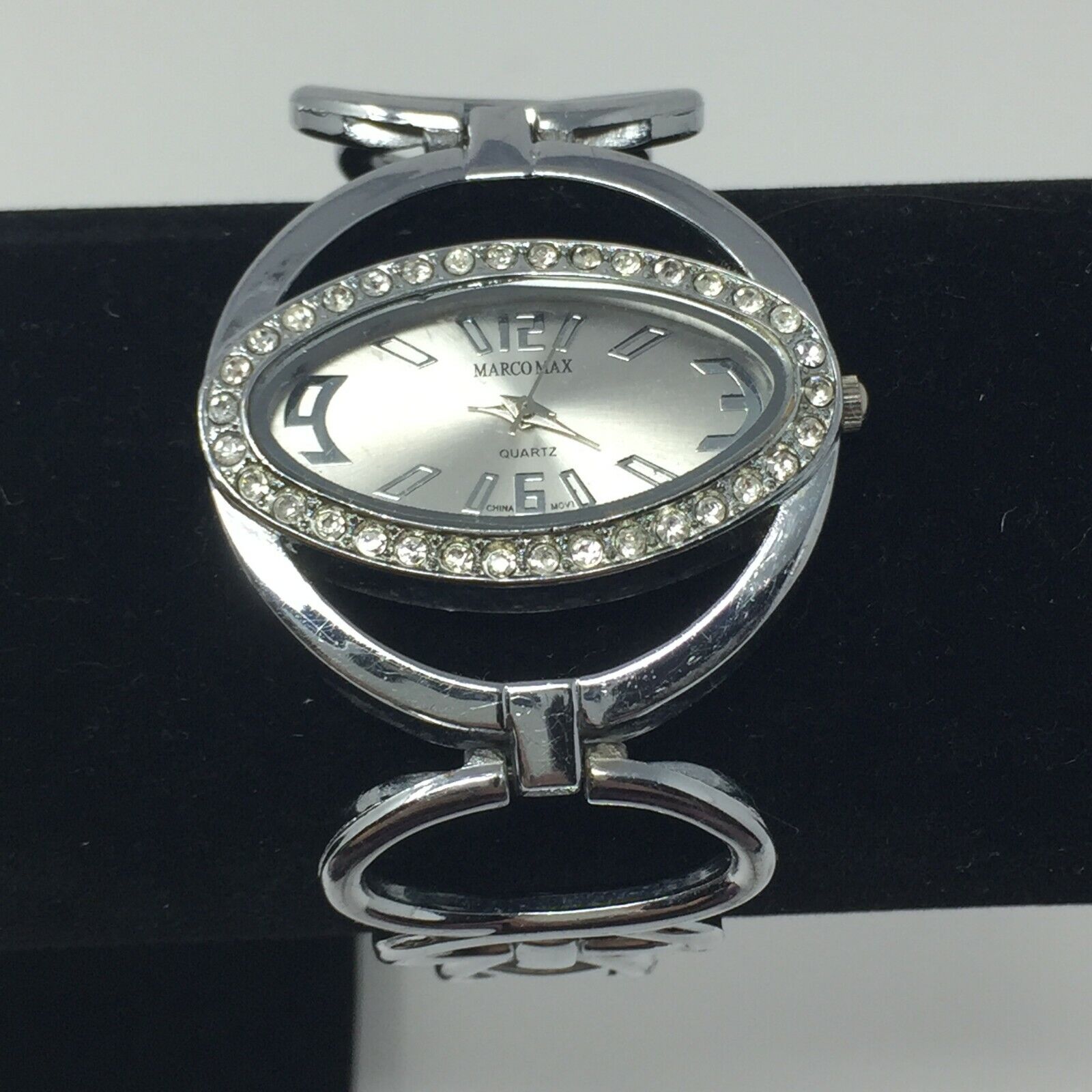 Marco Max Silver Tone Casual Woman's Quartz Oval Fashion Marco Max Silver Tone Casual Woman's Quartz Oval Fashion