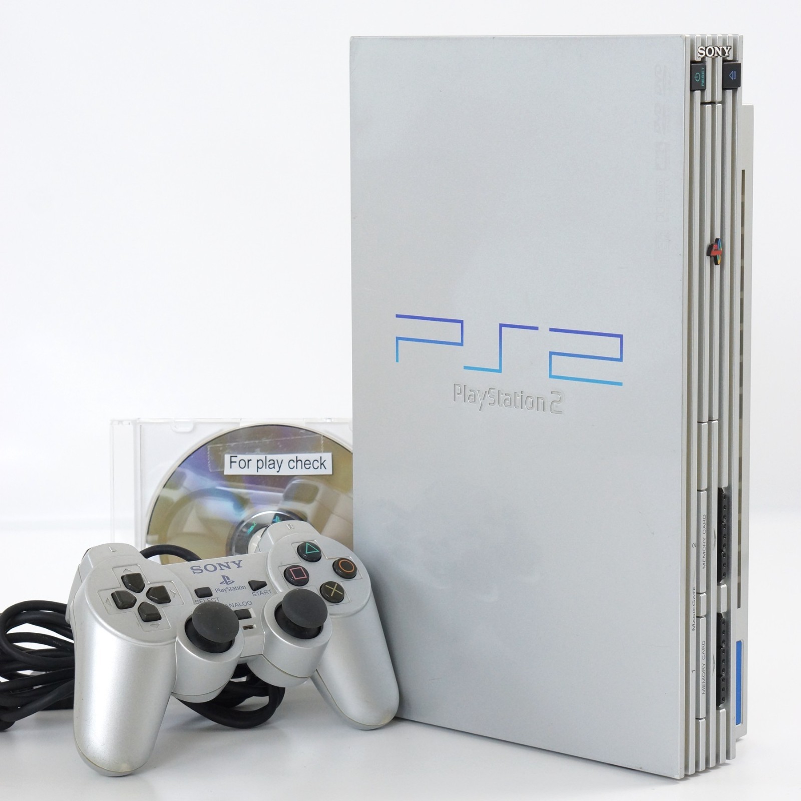PS2 SILVER Console SCPH-39000 S Tested System Japan