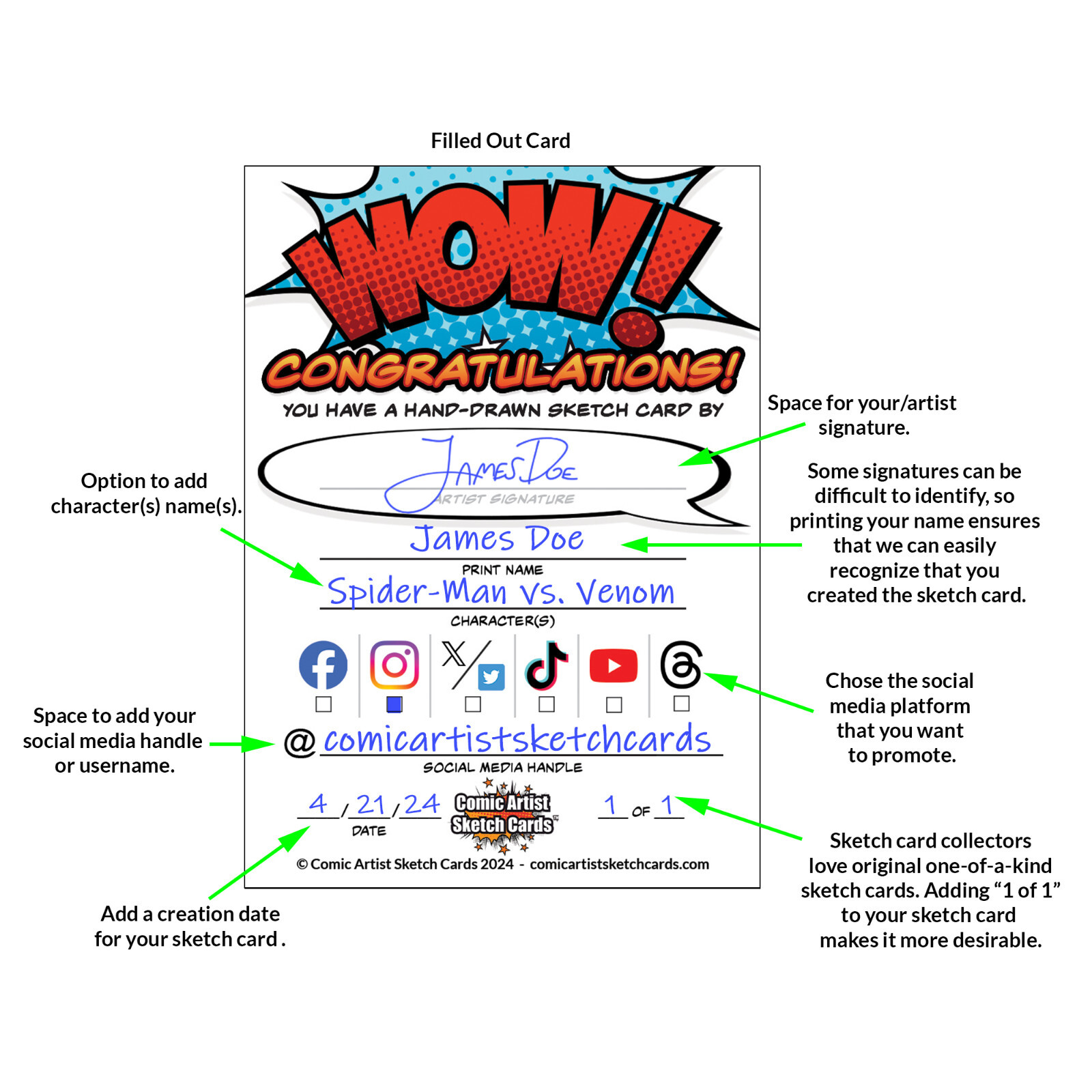 Comic Artist Sketch Cards - Blank Trading Cards 2.5"x 3.5" - 32pt Thick/5 Cards