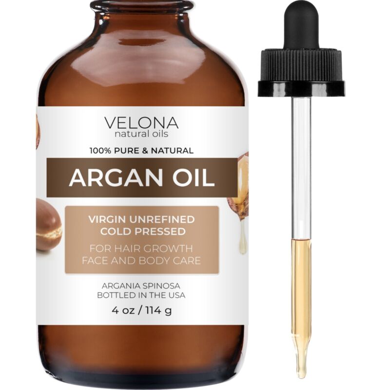 Velona Argan Oil - 4 oz | 100% Pure & Natural | Morocco Unrefined Cold Pressed