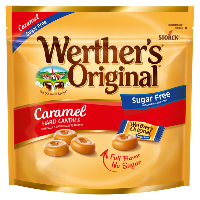 Hard Sugar Free Caramel Candy, 7.7 Oz
