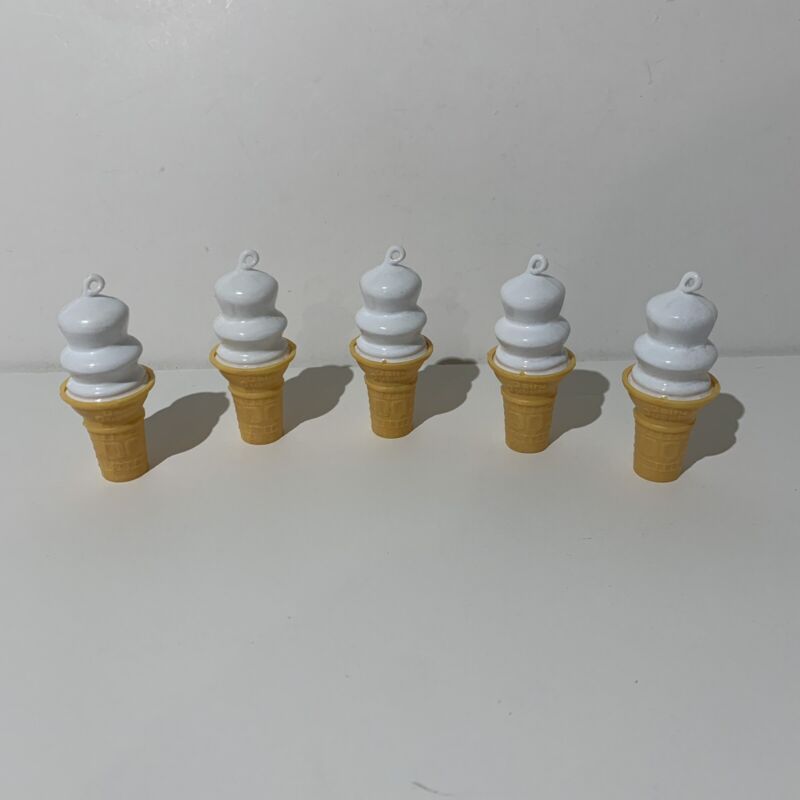 LOT OF (5) VINTAGE DAIRY QUEEN ICE CREAM WHISTLES - STOCKING STUFFER - FREE SHIP