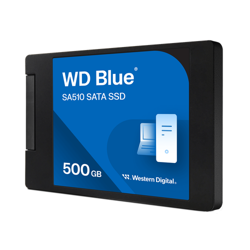Western Digital 500GB WD Blue SA510 SATA SSD, 2.5”/7mm Cased WDS500G3B0A-00AXR0