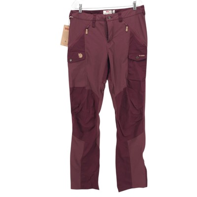 NWT FJALLRAVEN Womens Nikka Curved Trousers G-1000 Dark Garnet EU 44 US 34"