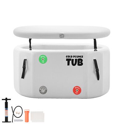 NAIZEA Inflatable Ice Bath Tub Water Chiller Compatible Freestanding Soaking Tub