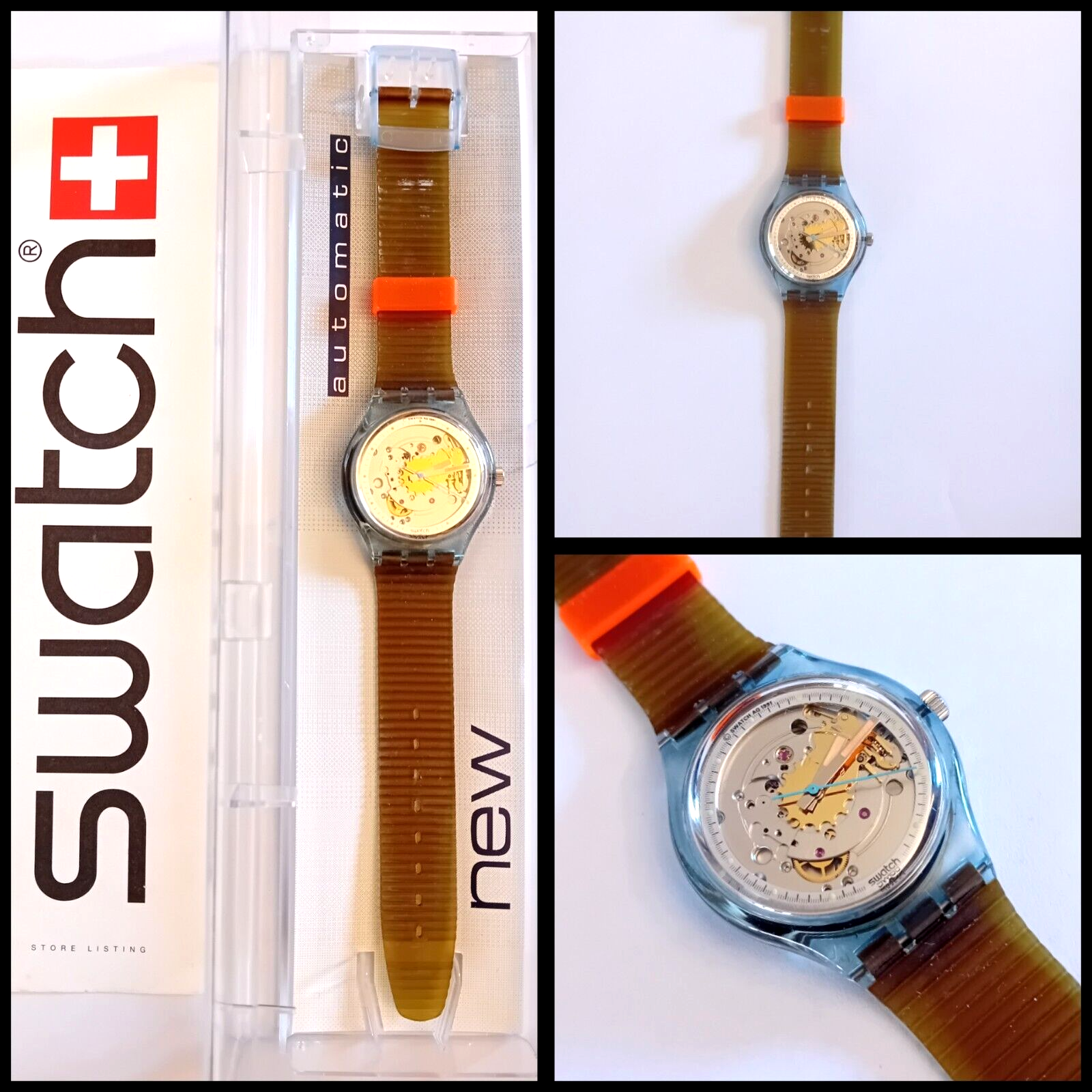 Swatch Automatico NOS Blue Matic SAN100 1991 Vintage