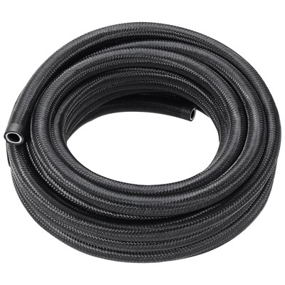 VEVOR 6AN 25 FT Fuel Line Kit Stainless Steel Nylon Braided 15 Hose End Fitting