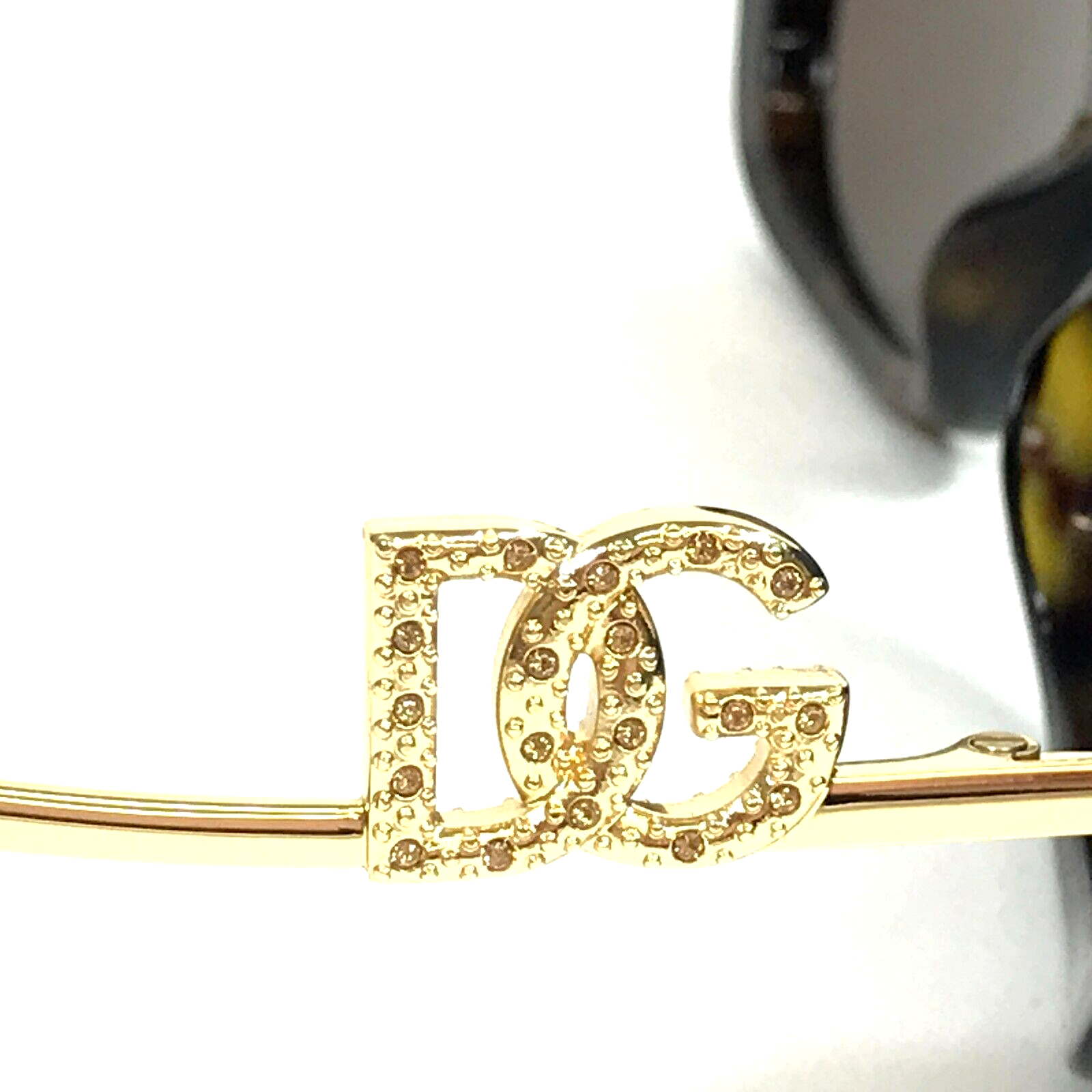 Pre-owned Dolce & Gabbana Sunglasses Dg4467-b 502/73 Tortoise Gold Logos Brown Lenses