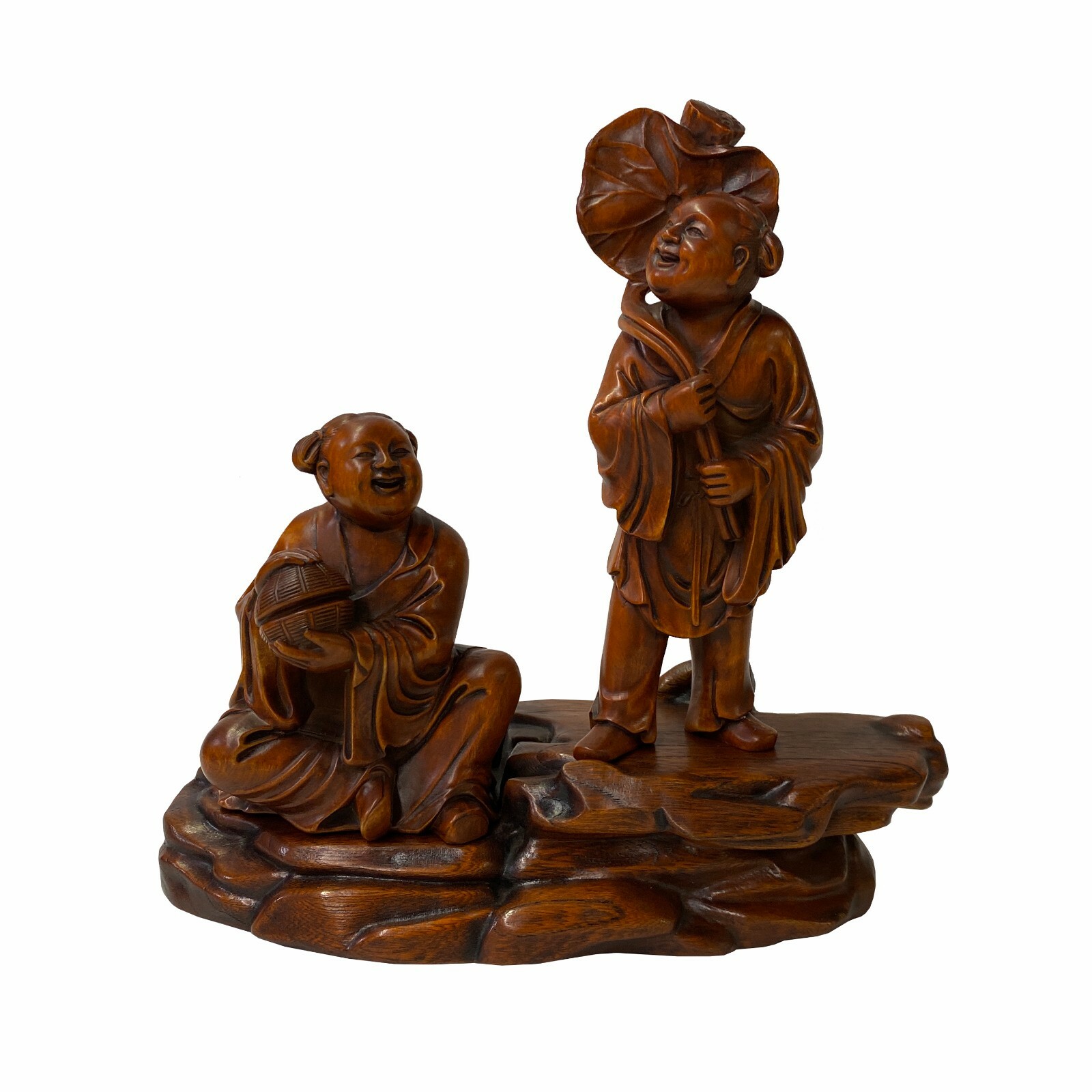 Chinese Oriental Wood Artistic Golden Kids Carving Display Figure Art ws1843S Chinese Oriental Wood Artistic Golden Kids Carving Display Figure Art ws1843S