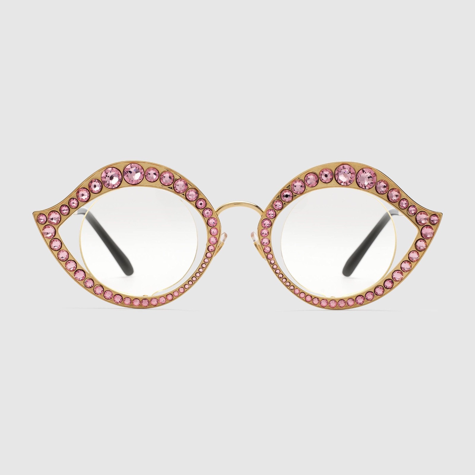 グッチ GUCCI GG0046S サングラス ゴールド 金 ピンククリスタル 100％本物 GUCCI グッチ GG0046S ピンククリスタル 金 ゴールド