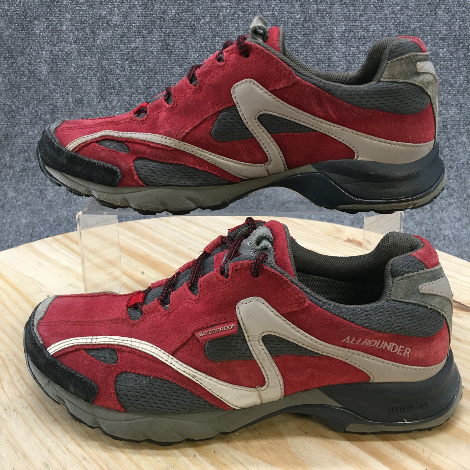 Allrounder By Mephisto Hiking Shoes Womens 8.5 Red Waterproof Sneakers  Suede: купить с доставкой из США, цена 4 213 руб - (195052363283)