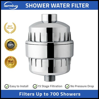 15 Stage Shower Water Filter Universal-Remove Chlorine for Hard Water Softener