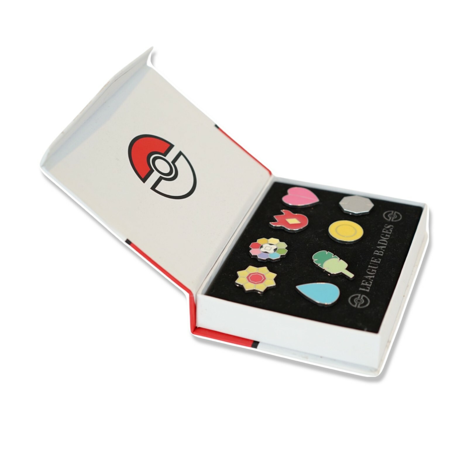 Pokemon Cartoon Anime All 8 Kanto Gym Badges Gen. 1 for Cosplay - Collector Box