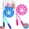 Jump Rope for Kid,Soft Beaded Jump Rope Fitness Exercise Equipment,Adjustable Tangle - Free Segmented Fitness Skipping Rope for Child, Men and Women Keeping Fit, Training, Workout and Weight Loss (Blue/Pink)