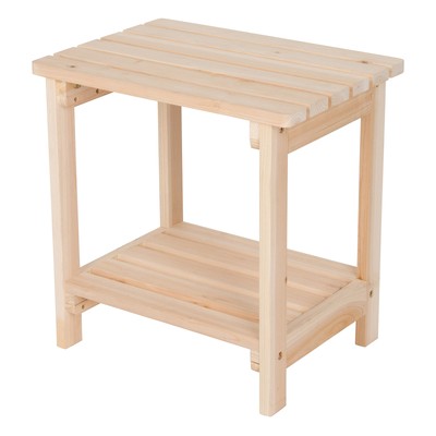 Providence Rectangular Solid Wood Side Table, Outdoor Adirondack Small Patio ...