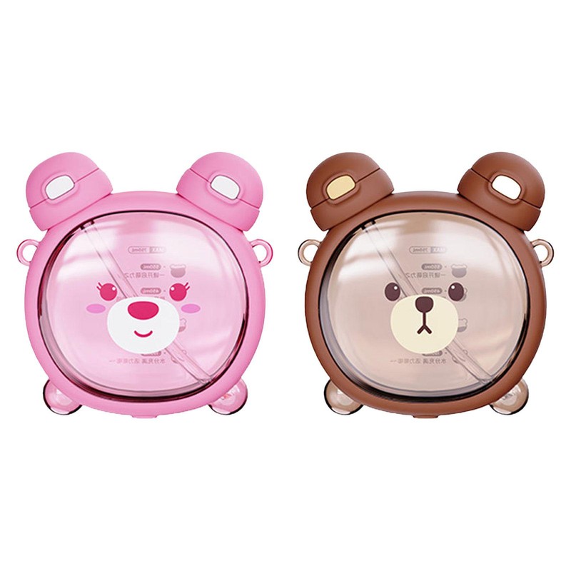 With Straw & Shoulder Strap Cute Bottle